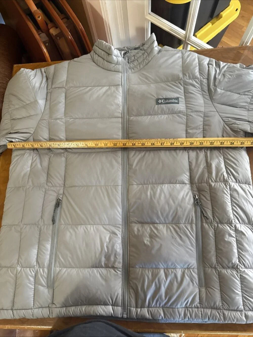 Columbia Mens Voodoo Falls 590 TurboDown II Omni Heat Down Jacket Light Grey XL